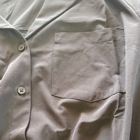 Athleta Avenue Black Button-Up Romper - Picture 3 of 6